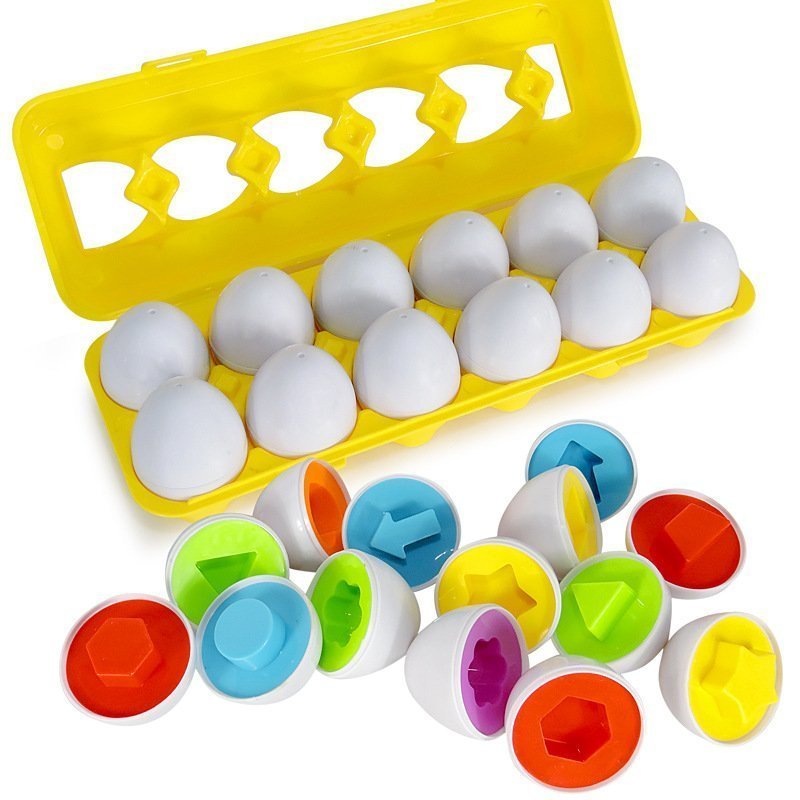 Easter Egg Matching Toy Color Shape Recognition Todder Educational Toy