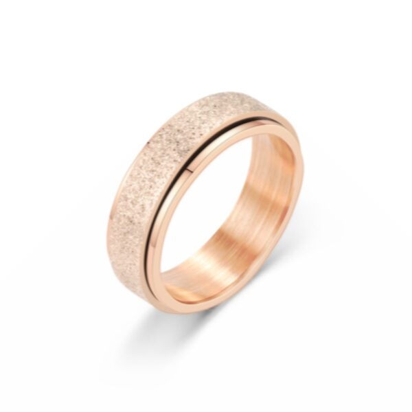 Frosted Rose Gold Anxiety Fidget Ring Spinner Toy For Men