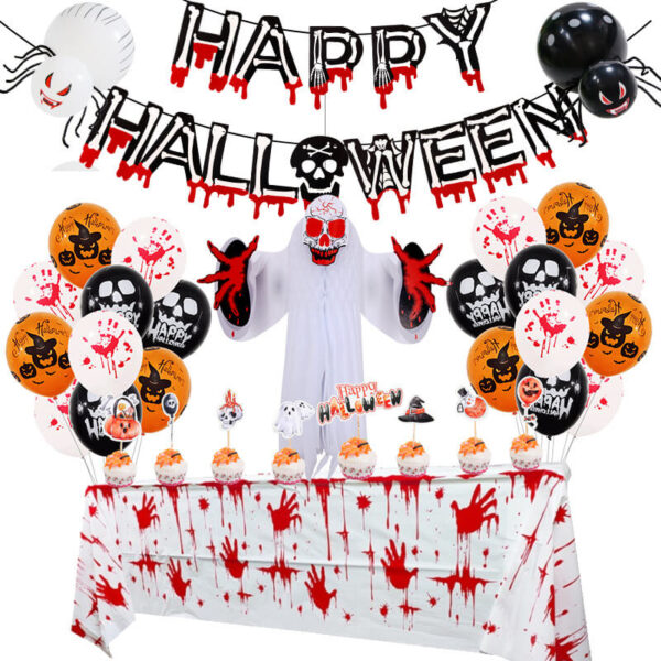 Halloween Balloon Set Blood Banners 3D Ghost Party Decoration 02