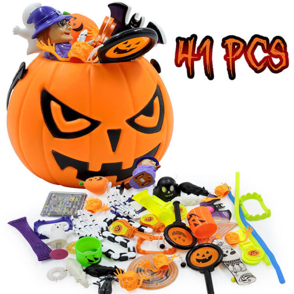 Halloween Pumpkin Basket Bat Ghost Party Kit 41 Pack 1