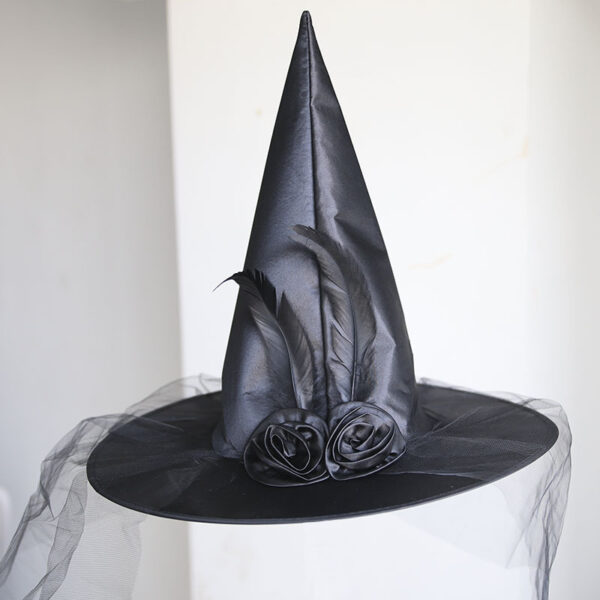 Halloween Rose Witches Hats Wholesale Black