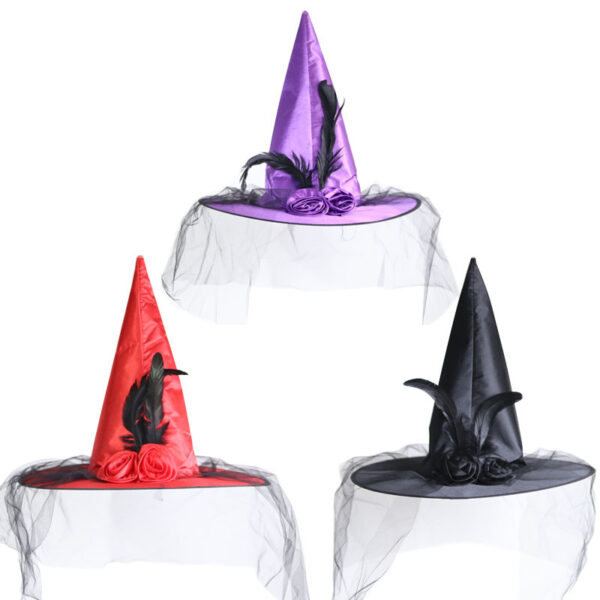 Halloween Rose Witches Hats Wholesale Main Image