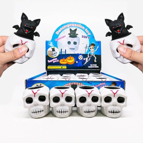Halloween Squeeze Skull Cup Ghost Toys Party Favor