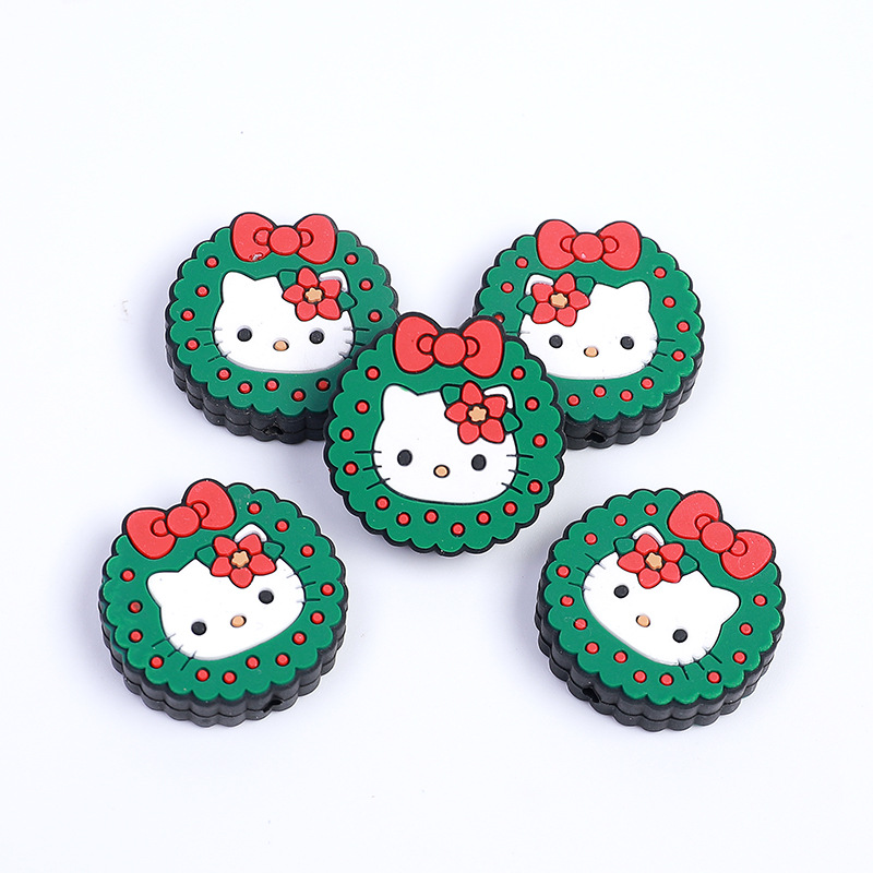 Wholesale 20pcs Sweater Christmas Silicone Focal Beads - Chieeon