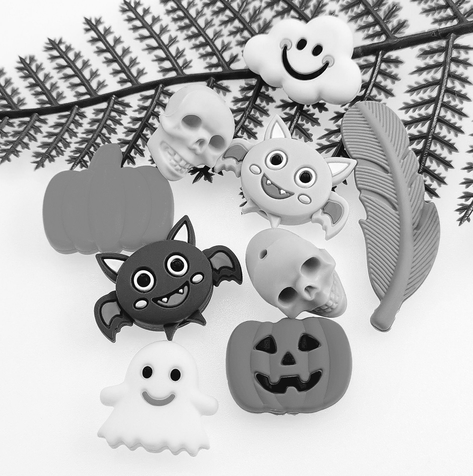 10pcs Halloween Silicone Beads DIY Teether Bracelets Accessories Wholesale