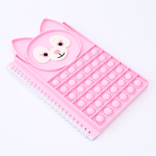 Pink Fox A5 40 Sheets Spiral Pop Its Notebook Fidget Stress Relief Toy