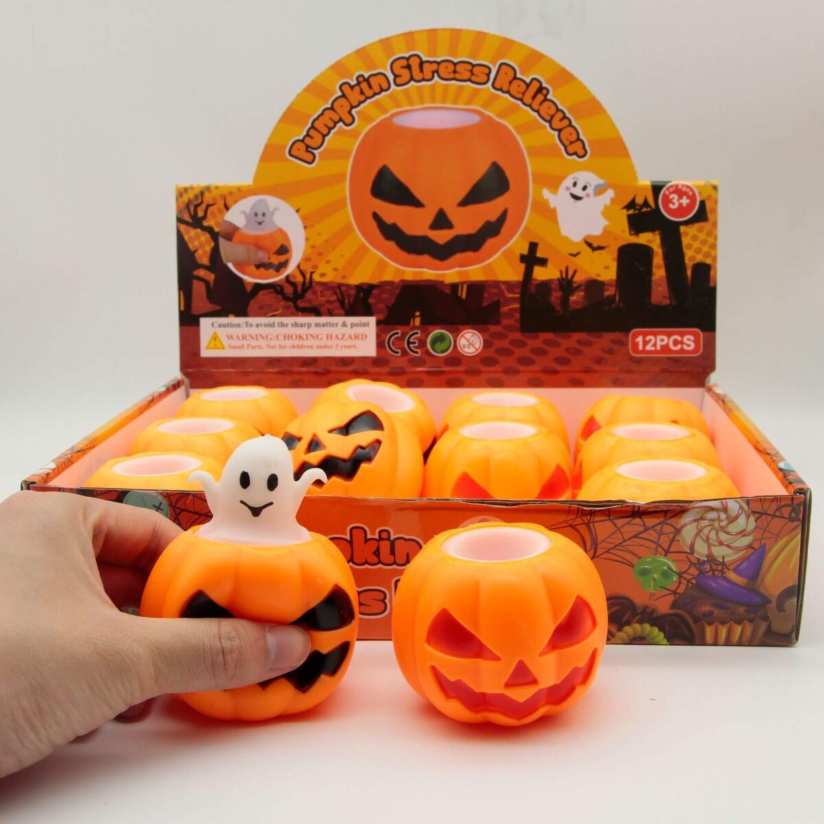 Pop Up Ghost Pumpkin Squishy Toy 5