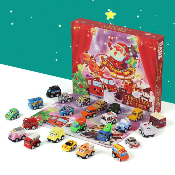 Pull Back Vehicles Advent Calendar Christmas Countdown Blind Toy Pack