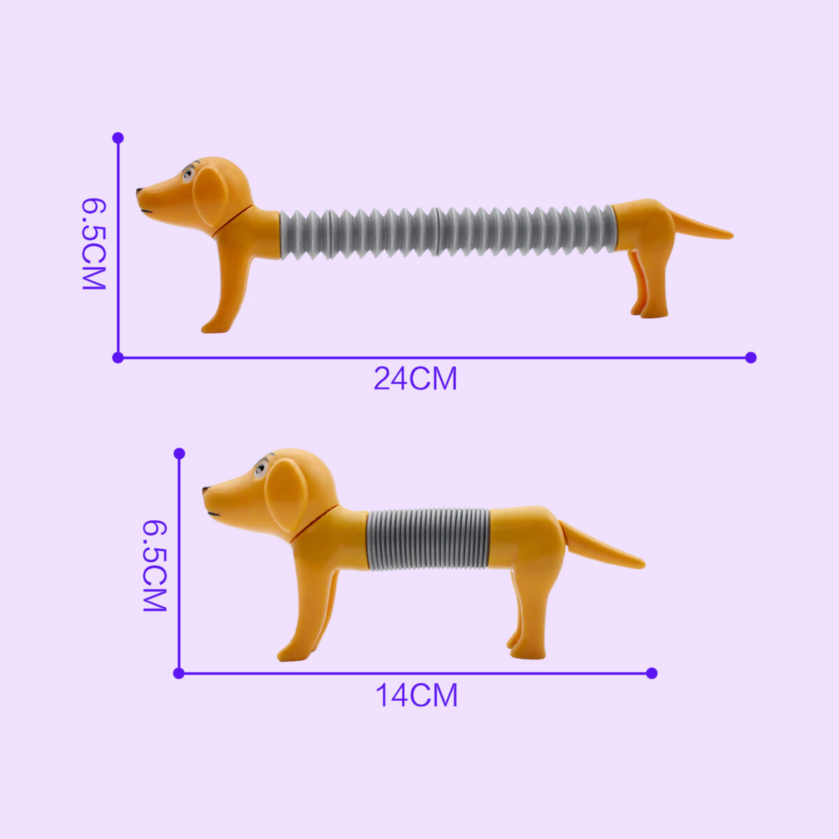 Stretch Transformable Pop Tube Spring Dog Sensory Fidget Toys 5