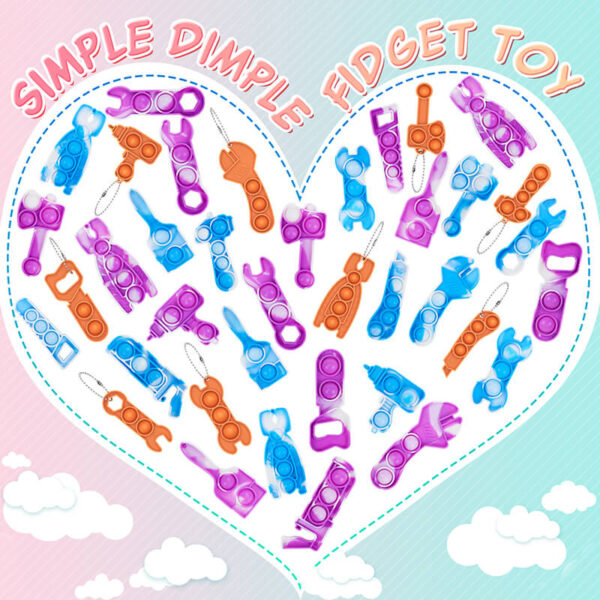 Tool Kit Pop Push Bubbles Dimple Fidget Toy 12 pack
