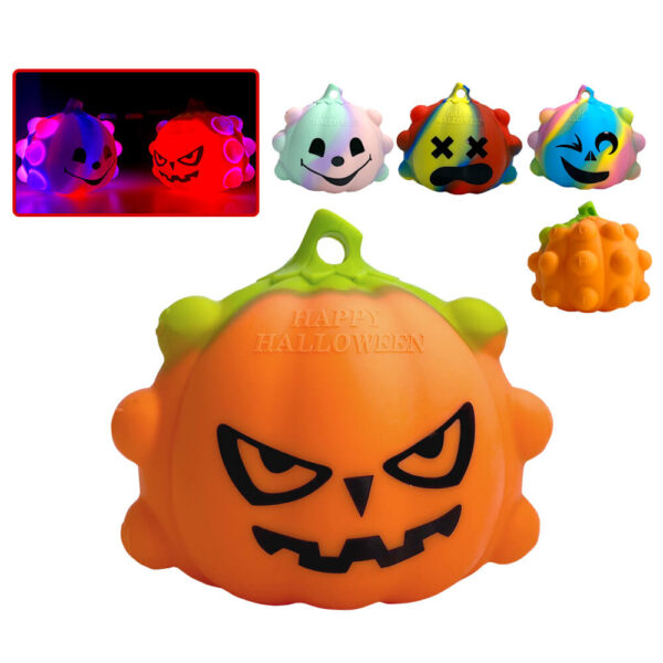 Wholesale Halloween Pumpkin 3D Pop Bubble Squeeze Ball Fidget Toy