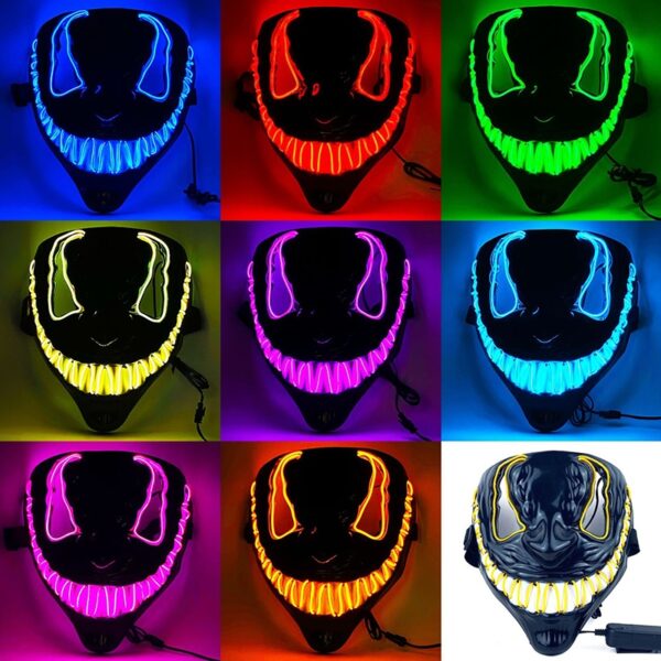Wholesale Light Up Venom Mask Halloween Party Mask 1
