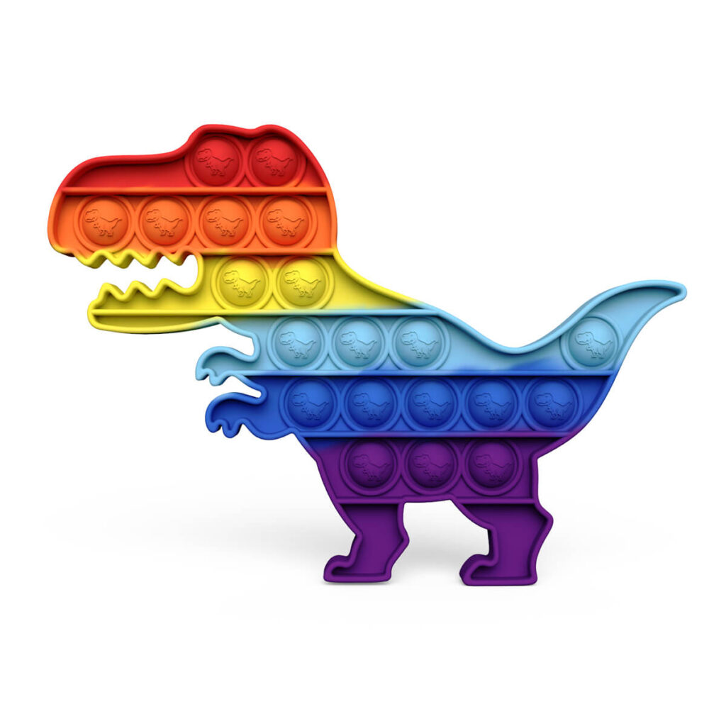 rainbow dinosaur popping it