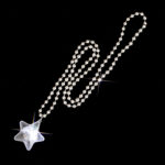Variation picture for White Five pointed Star Bead Chain Necklace
