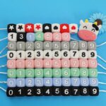 12mm Number Cube Square Star Heart Silicone Beads main 1